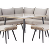 Habitat Malta 6 Seater Steel Corner Dining Set - Natural225/8032