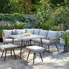 Habitat Malta 6 Seater Steel Corner Dining Set - Natural225/8032