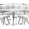 Habitat Malta 6 Seater Steel Corner Dining Set - Natural225/8032