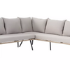 Habitat Malta 6 Seater Steel Corner Dining Set - Natural225/8032