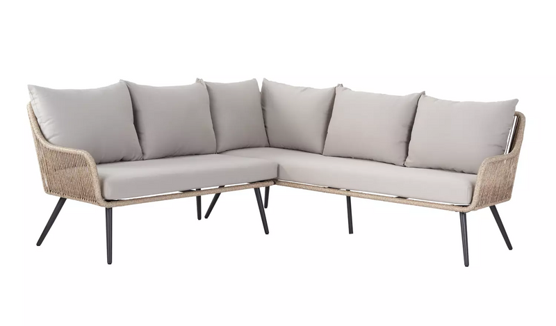 Malta 6 seater steel corner sofa set hotsell