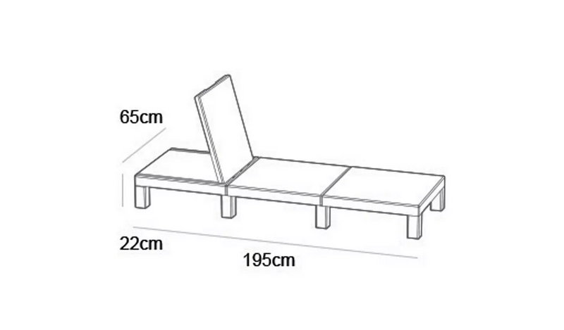 Keter Daytona Rattan Effect Sun Lounger - Graphite476/7947