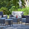 Argos Home 6 Seater Rattan Effect Sofa Set - Dark Grey743/7377