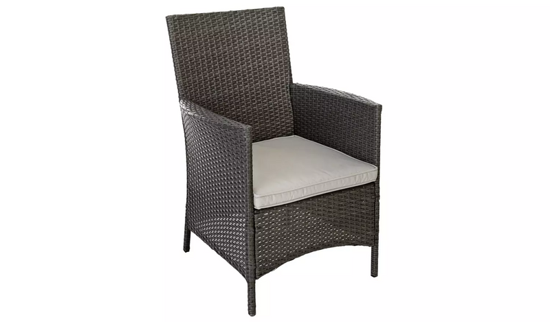 Argos Home 6 Seater Rattan Effect Sofa Set - Dark Grey743/7377