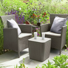 Keter Iowa 2 Seater Rattan Effect Bistro Set - Cappuccino616/4081