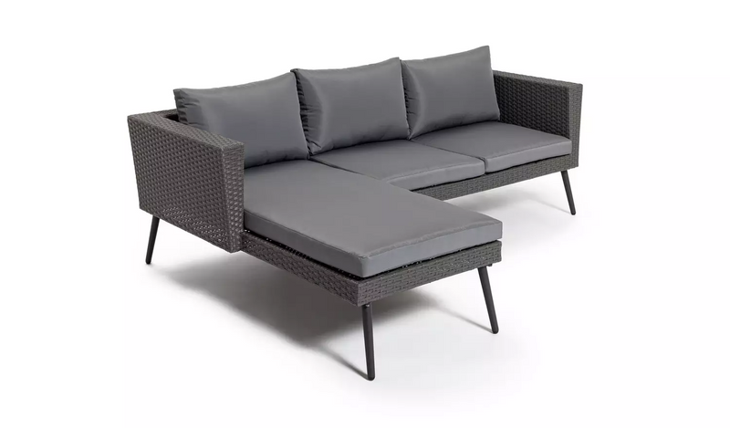 Habitat 5 Seater Rattan Effect Corner Sofa Set - Grey939/7673