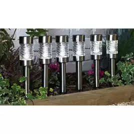 Garden by Sainsbury's Stainless Steel Solar Stake Lights886/0826