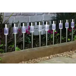 Garden by Sainsbury's Stainless Steel Solar Marker Lights890/8393