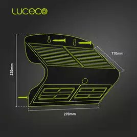 Luceco 800 Lumens Solar Floodlight - 6.8W844/6109 Rating 4.838709677419355 out of 5