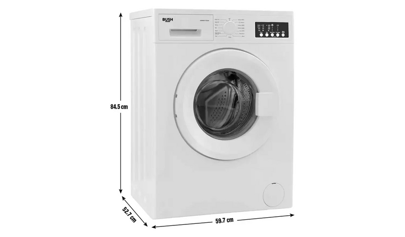 Bush WMSAE712EW 7KG 1200 Spin Washing Machine - White933/9631