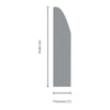 KOTA White MDF Chamfered Architrave (L)2.18m (W)69mm (T)18mm