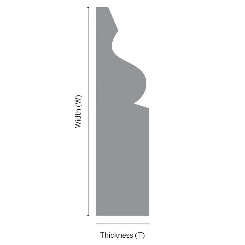 KOTA White MDF Ogee Architrave (L)2.18m (W)69mm (T)18mm