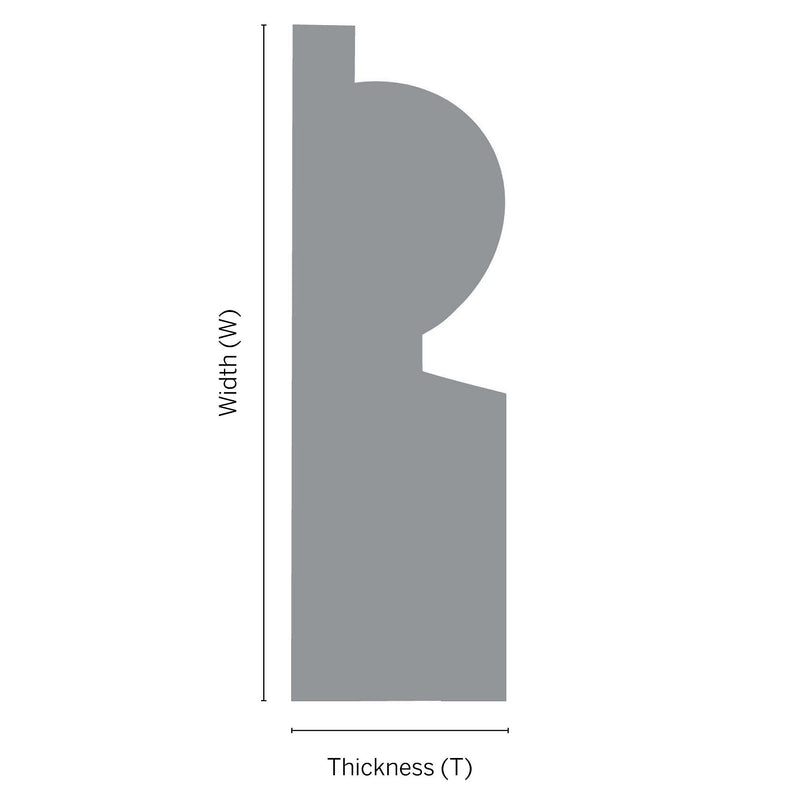 KOTA White MDF Torus Architrave (L)2.18m (W)69mm (T)18mm