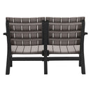 Livingandhome Set of 4 Coffee Patio Garden Plastic Furniture Table and Chairs Bench Set