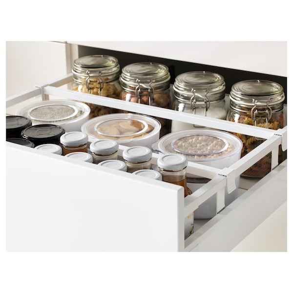 Kitchen, white Maximera/Bodbyn grey, 240x60x228 cm + Bush Appliances + Installation
