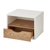 2 x Monda Matt ash veneer 1 Drawer Bedside table (H)250mm (W)300mm (D)350mm