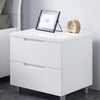 Home Source Highbridge Bedside Table White High Gloss