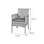 Oseasons Acorn Rattan 4 Seat Bistro Lounge Set in Dove Grey