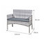 Oseasons Acorn Rattan 4 Seat Bistro Lounge Set in Dove Grey