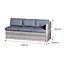 Oseasons Acorn Rattan 6 Seat Corner Sofa Set in Dove Grey