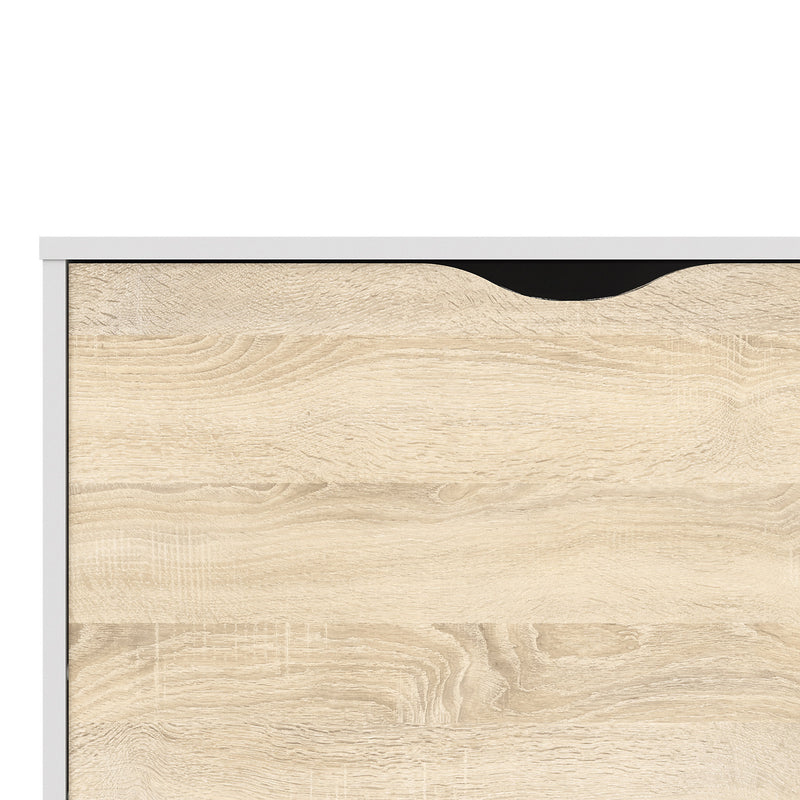 Oslo Sideboard - Large - 3 Drawers 2 Doors in White and Oak