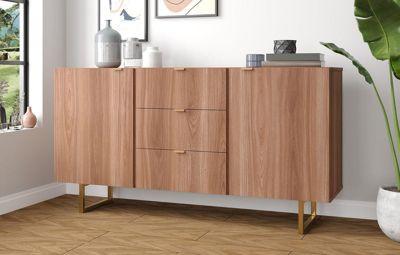 OUT & OUT Seattle Oak Large Modern Sideboard - 135cm