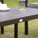 Outsunny 4 Piece Outdoor Conversation Furniture Set with Coffee Table and Cushions Grey