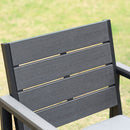 Outsunny 4 Piece Outdoor Conversation Furniture Set with Coffee Table and Cushions Grey