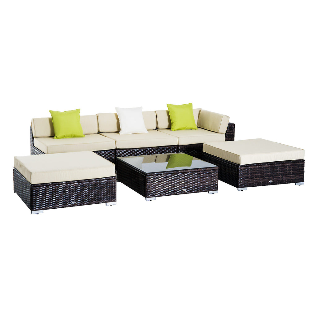 Outsunny 6 piece clearance rattan