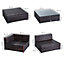 Outsunny 6 Pieces Rattan Furniture Set Conservatory Sofa Deluxe Wicker Garden Brown