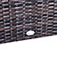 Outsunny 6 Pieces Rattan Furniture Set Conservatory Sofa Deluxe Wicker Garden Brown