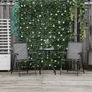 Outsunny Patio Bistro Set Folding Chairs Garden Coffee Table for Balcony Grey