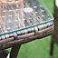 Outsunny Rattan Bistro Set Garden Chair Table Patio Outdoor Cushion Conservatory