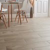 Pine wood Greige Matt Wood effect Porcelain Wall & floor Tile, Pack of 8, (L)800mm (W)200mm