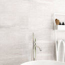 Soft travertin Ivory Matt Patterned Stone effect Porcelain Wall & floor Tile, Pack of 7, (L)600mm (W)300mm