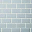 Trentie Blue Gloss Metro Ceramic Wall Tile, Pack of 40, (L)200mm (W)100mm