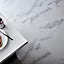 Ultimate White Gloss Marble effect Porcelain Floor Tile, Pack of 3, (L)595mm (W)595mm