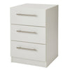 Vinova Matt white 3 Drawer Bedside table (H)585mm (W)400mm (D)401mm x 2