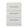 Vinova Matt white 3 Drawer Bedside table (H)585mm (W)400mm (D)401mm x 2