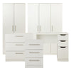 Vinova Matt white 3 Drawer Bedside table (H)585mm (W)400mm (D)401mm x 2